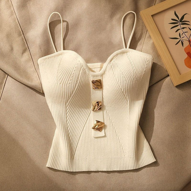 Bandeau Sling Vest Inner Match Women's Outer Wear Sleeveless Beauty Back Short Top