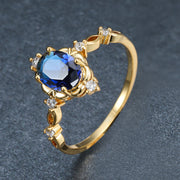Drop-shaped Inlaid Zircon Alloy Ring