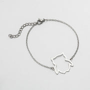 Cut Small Animal Hollow Owl Pendant Simple Bracelet