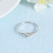 Simple Korean Style Love's Interwoven Heart-pleasing Ring