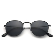 HD Anti-blue Ray Fashion Round Frame Metal Sunglasses