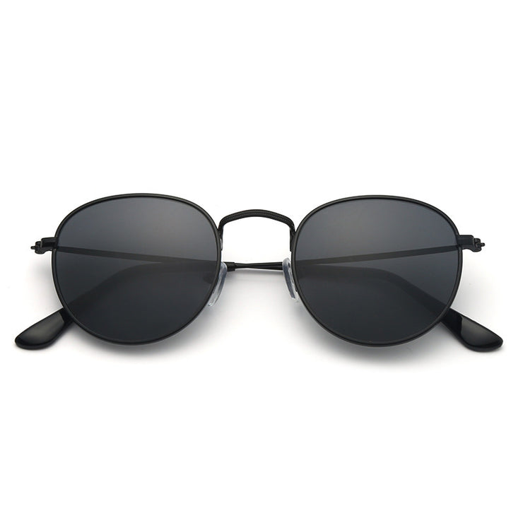 HD Anti-blue Ray Fashion Round Frame Metal Sunglasses