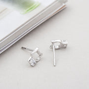 Summer Popular Cat Sterling Silver Zircon Earrings
