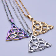 Stainless Steel Triangle Pendant Necklace