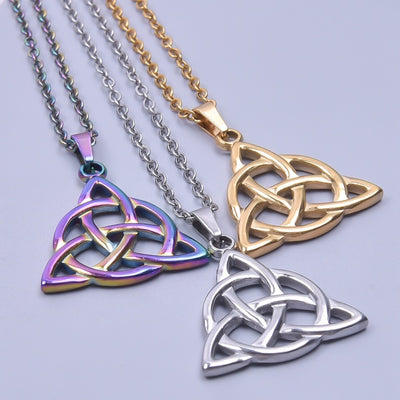 Stainless Steel Triangle Pendant Necklace