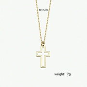Women's Hollow Cross Pendant Necklace