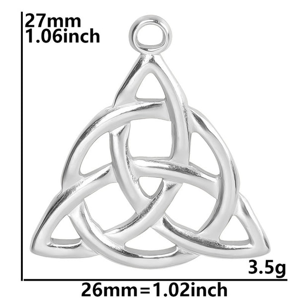 Stainless Steel Triangle Pendant Necklace