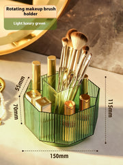 Desktop Grid Rotating Cosmetic Brush Storage Container