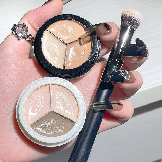 Three-color Concealer Highlight Repair Discoloration Resistant