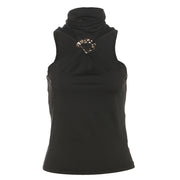 Women's Metal Decorative Turtleneck Slim Vest