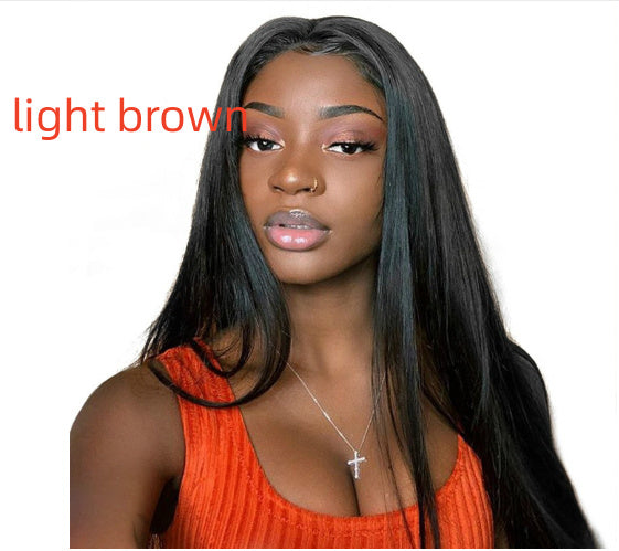 Wig Female Long Black Straight Hair Africa