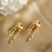 Silver Pin Earrings High Zircon Ear Studs