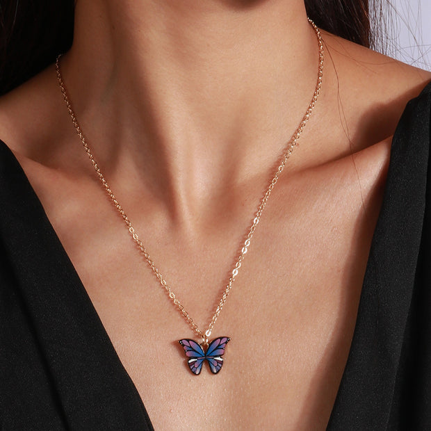 Women's Fashion All-match Butterfly Pendant Necklace