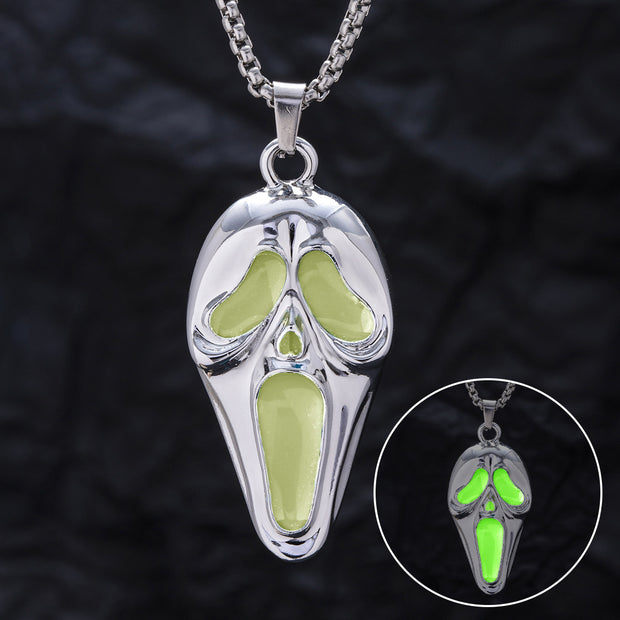 Popular Exaggerated Skull Luminous Mask Pendant