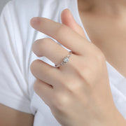 Simple Korean Style Love's Interwoven Heart-pleasing Ring