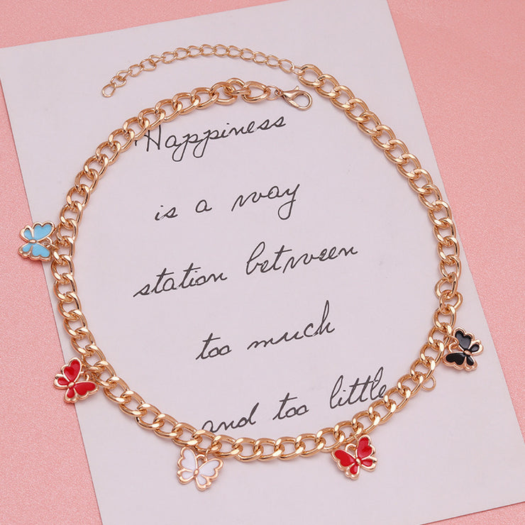 Women's Alloy Butterfly Necklace