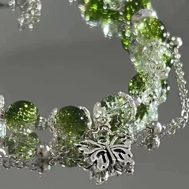 Women's Fashion Green Butterfly Temperamental Bracelet