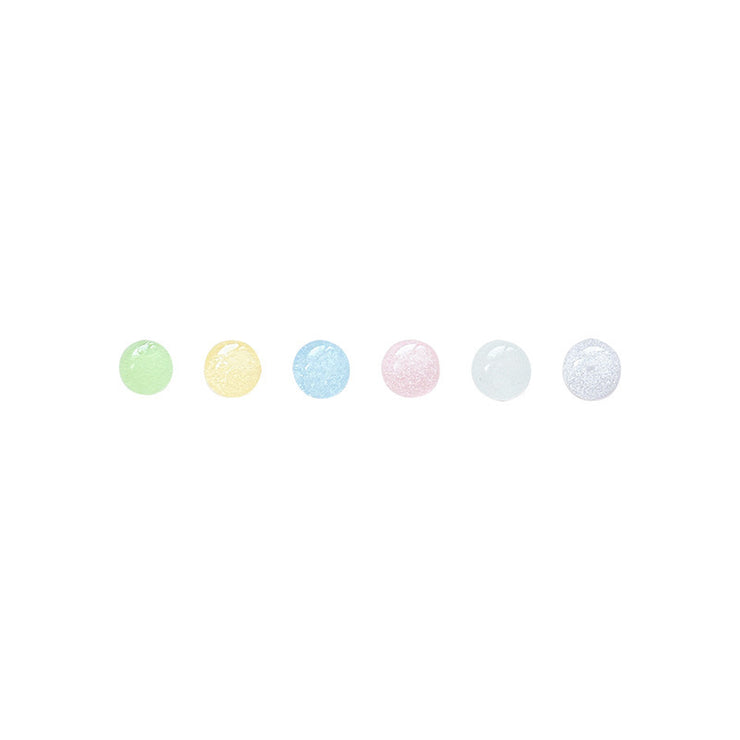 Six-piece Color Bean-shaped Stud Earrings Suit