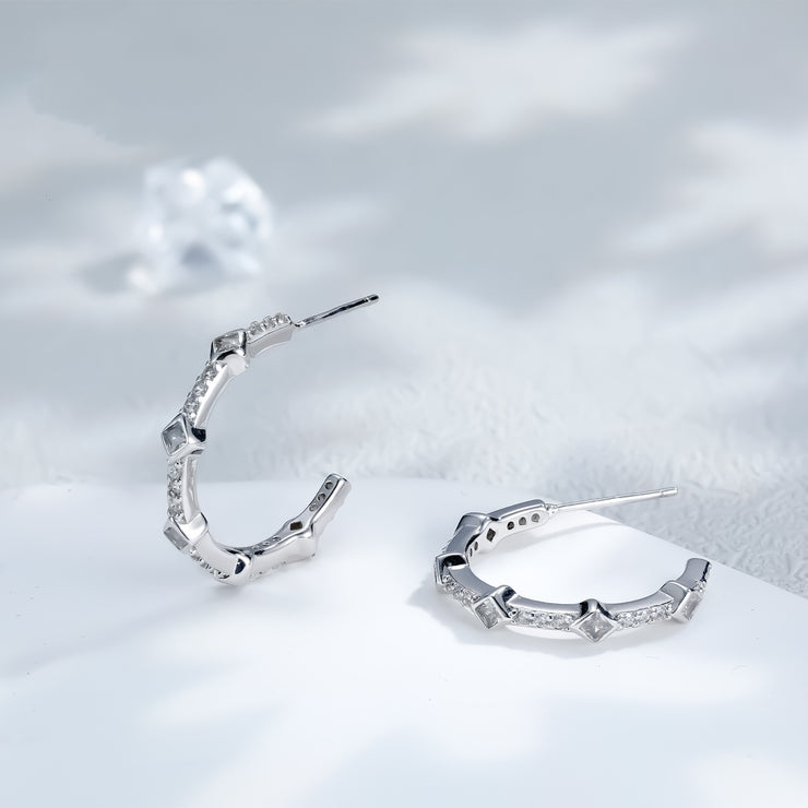 Silver Pin Ear Ring Simple Wild Earrings