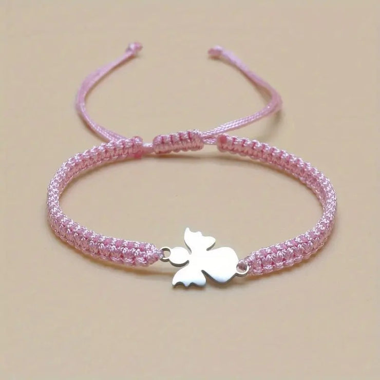Cute Stainless Steel Hand-woven Angel Bracelet
