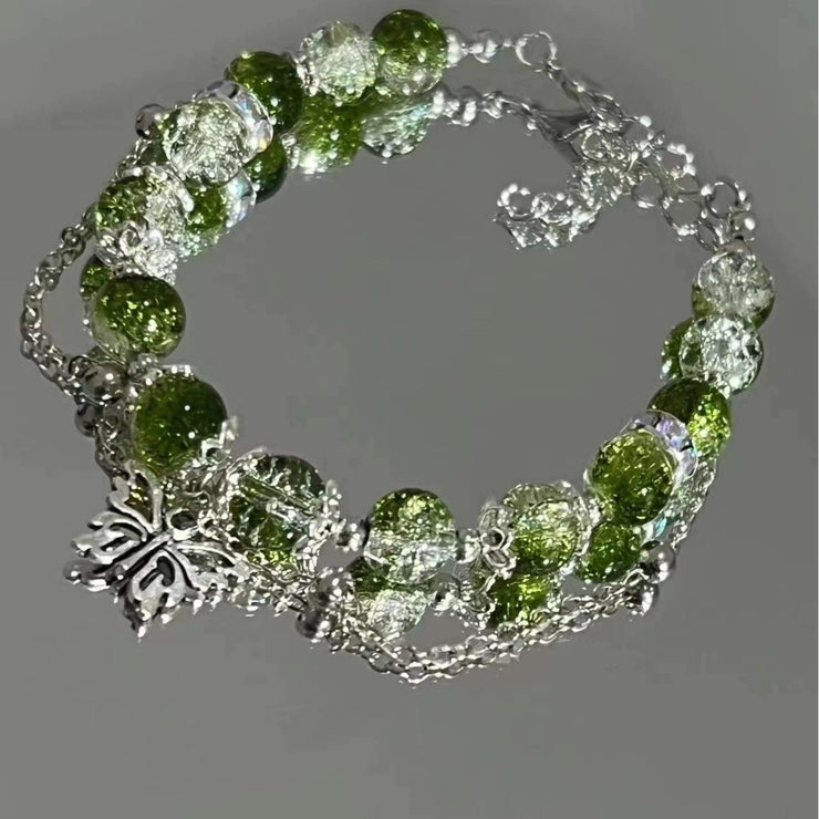 Women's Fashion Green Butterfly Temperamental Bracelet