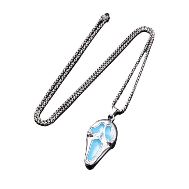 Popular Exaggerated Skull Luminous Mask Pendant