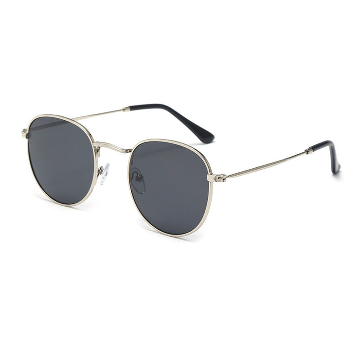 HD Anti-blue Ray Fashion Round Frame Metal Sunglasses