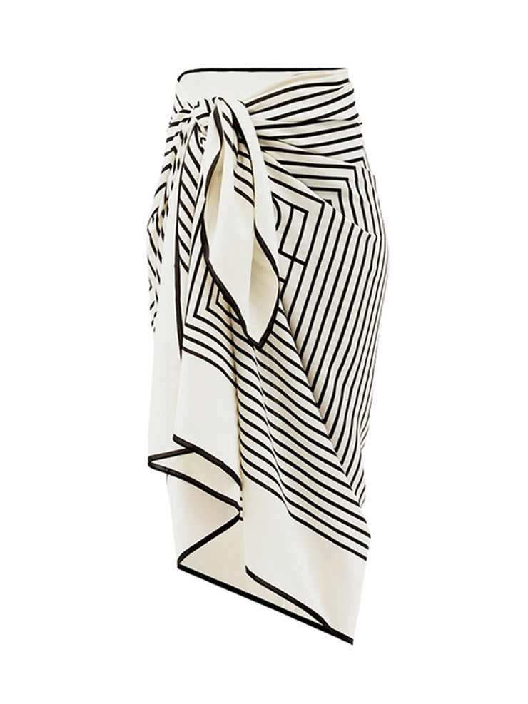 Pattern Swimsuit Bikini Swimsuit With Shoulder Straps Black And White