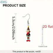 Fashion Flat Acrylic Cartoon Soldier Earrings
