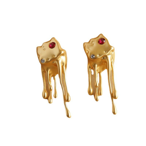 Silver Pin Earrings High Zircon Ear Studs