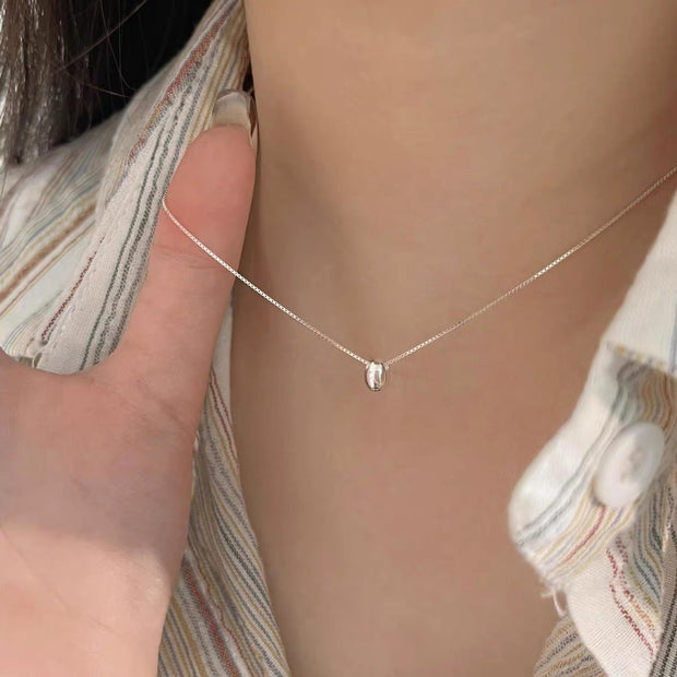 Titanium Steel Necklace Female Niche Design Hot Girl Short Pearl