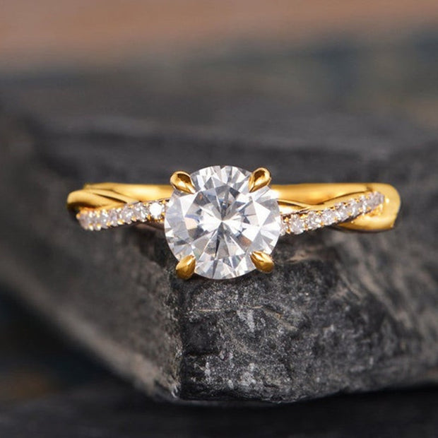 European And American Simple Plated 18K Gold Ring