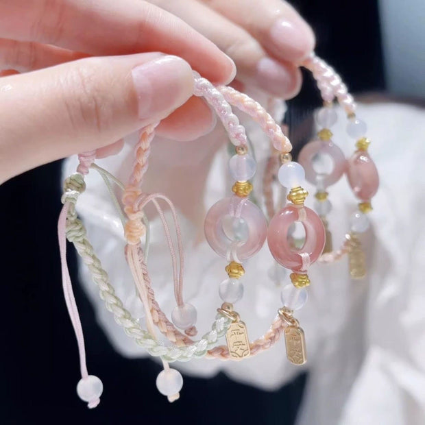 Girl Peach Blossom Color Matching Couple Safety Bracelet