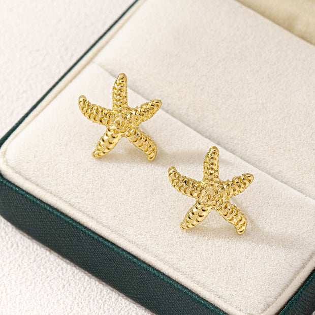 European And American Style Cool Fashion Trendy Starfish Earrings