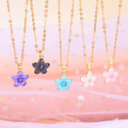 Elegant Cherry Blossom Clavicle Chain For Women