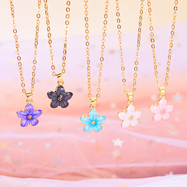 Elegant Cherry Blossom Clavicle Chain For Women