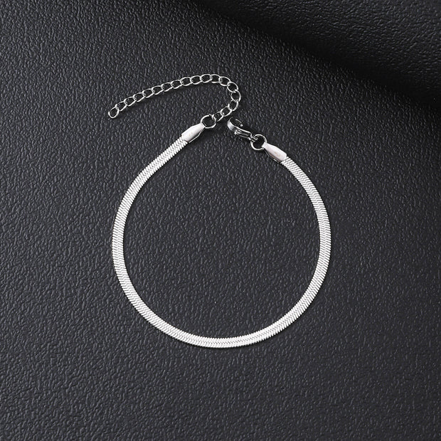 Women's Stainless Steel Simple Blade Bracelet