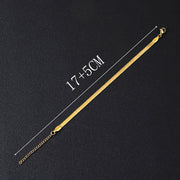 Women's Stainless Steel Simple Blade Bracelet