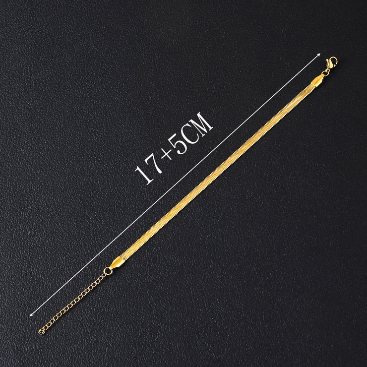 Women's Stainless Steel Simple Blade Bracelet