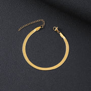 Women's Stainless Steel Simple Blade Bracelet