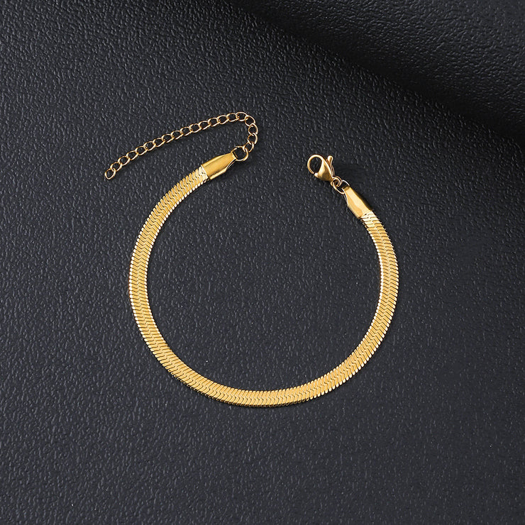 Women's Stainless Steel Simple Blade Bracelet