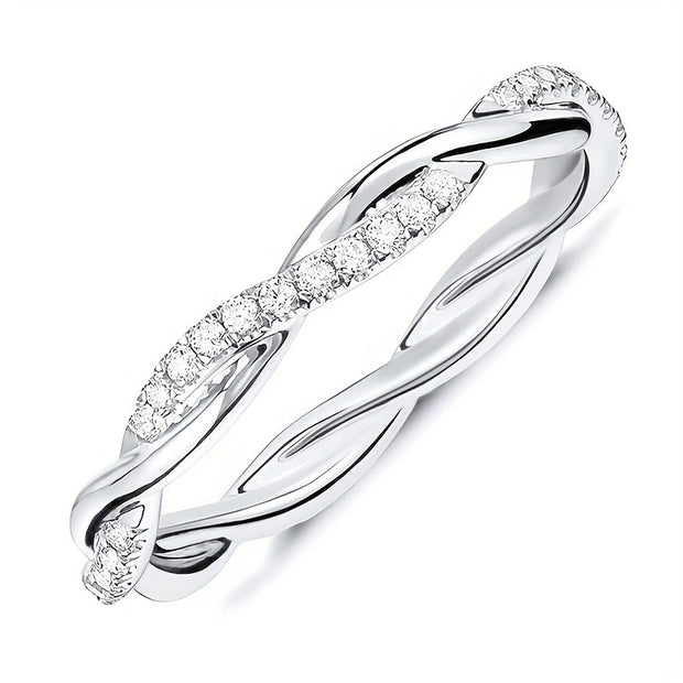 Female Silver Cross Fashion Ring Ornament