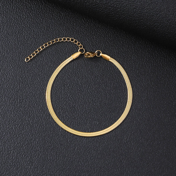 Women's Stainless Steel Simple Blade Bracelet