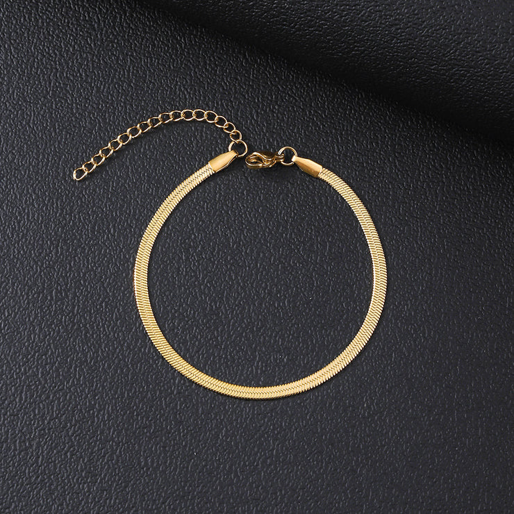 Women's Stainless Steel Simple Blade Bracelet