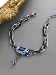 Black Diamond Star Body Winding Bracelet For Men