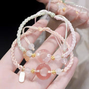Girl Peach Blossom Color Matching Couple Safety Bracelet