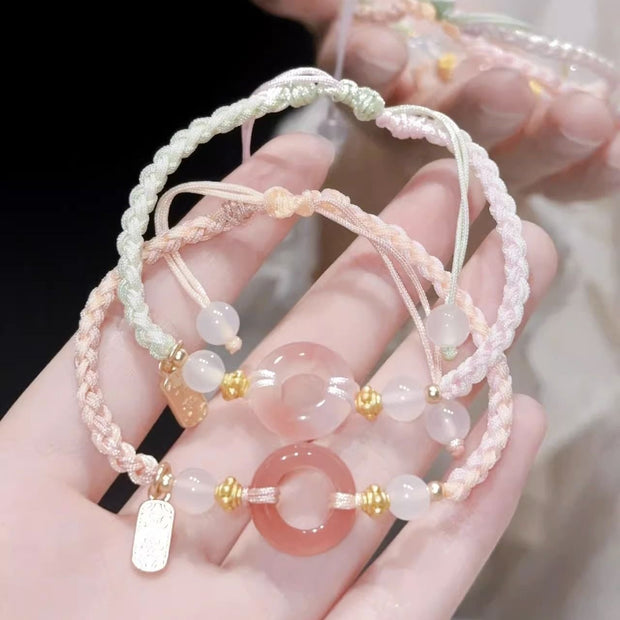 Girl Peach Blossom Color Matching Couple Safety Bracelet