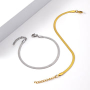 Women's Stainless Steel Simple Blade Bracelet