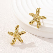 European And American Style Cool Fashion Trendy Starfish Earrings