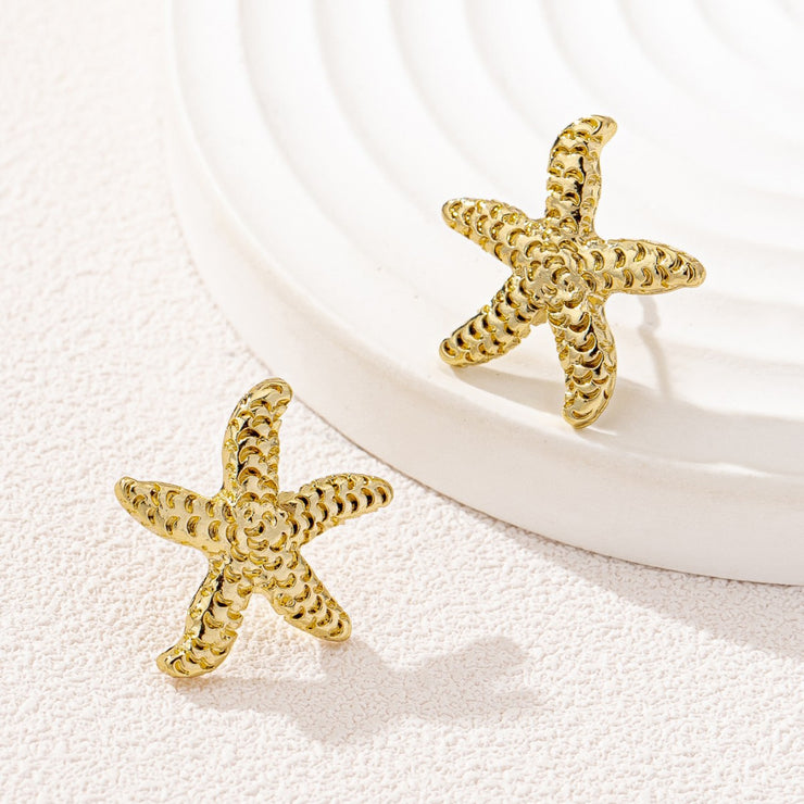 European And American Style Cool Fashion Trendy Starfish Earrings